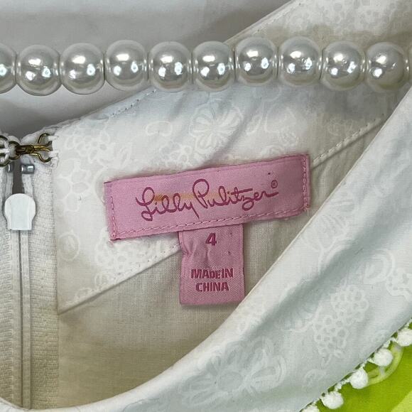 Lilly Pulitzer Vneck Empire Waist Pastel Patchwork Print Tank Dress SZ 4 - Picture 5 of 8